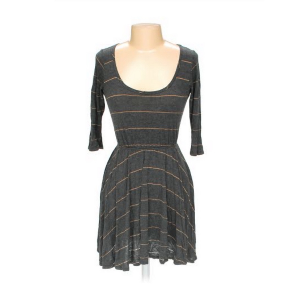 2/$10- ANTHROPOLOGIE Everly Striped Knit Dress 3/4 Sleeve
